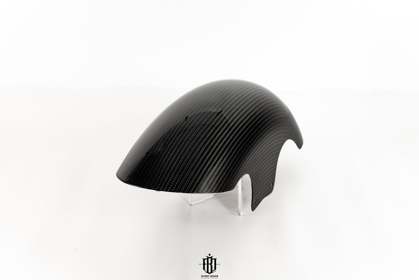 Harley Carbon Fiber Long Front Fender in Twill Carbon