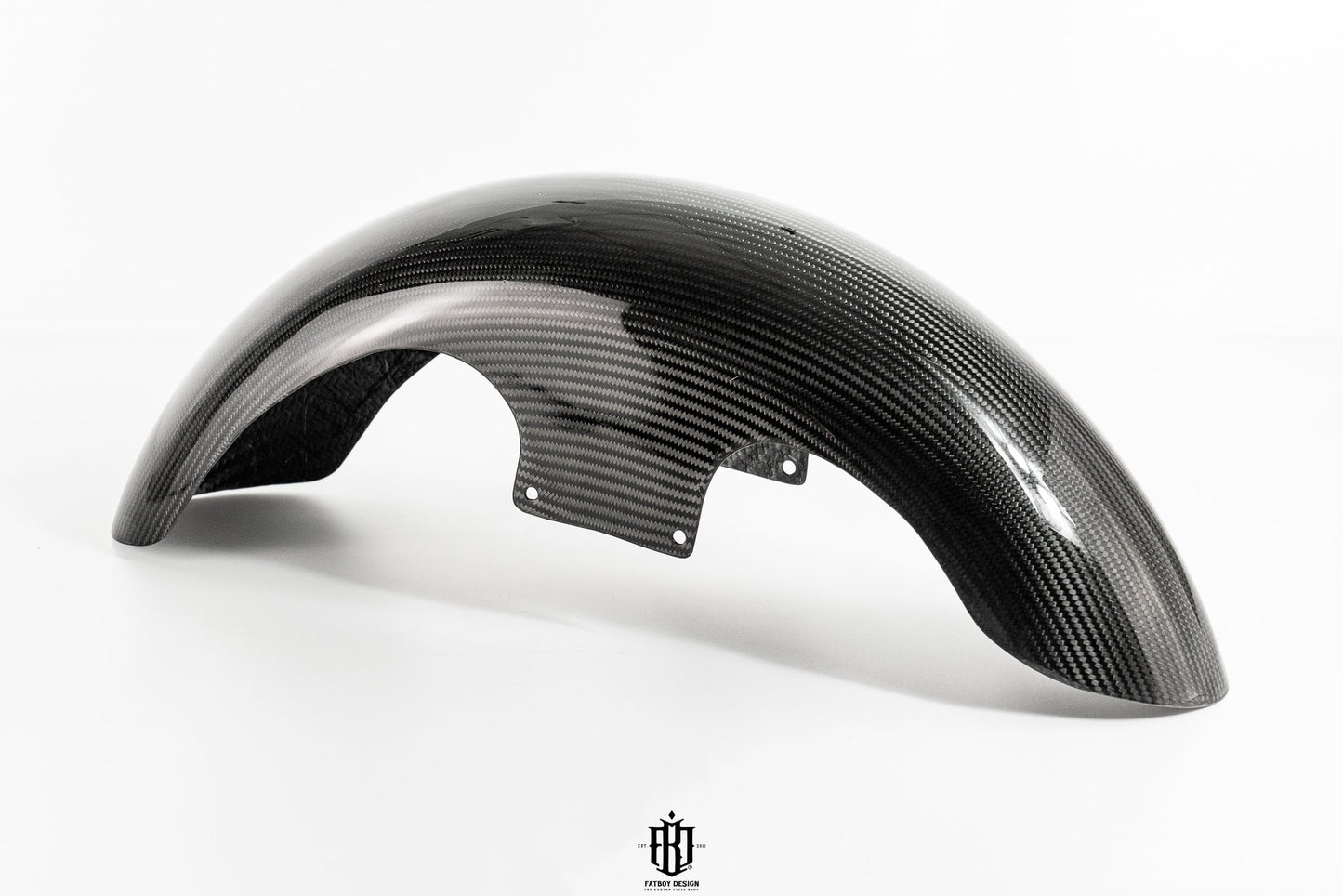 Harley Carbon Fiber Long Front Fender in Twill Carbon