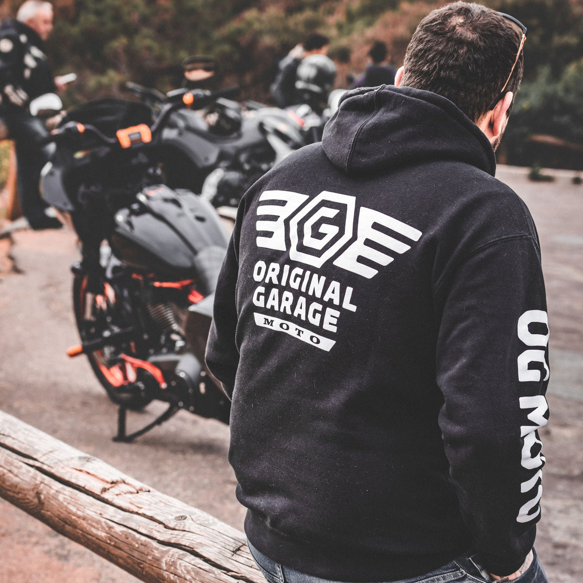 OG MOTO Pullover Hoodie - Black