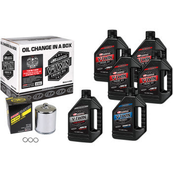 Maxima Racing Twin Cam Synthetic 20W-50 Oil Change Kit