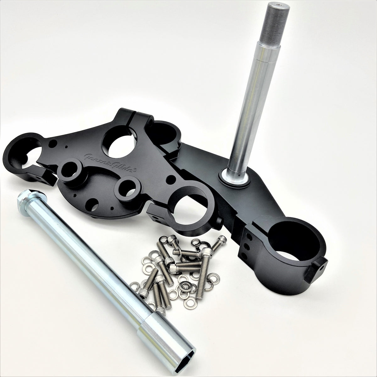 GeezerEngineering Triple-Trees for Performance Baggers 50-55 inverted fork legs for Harley