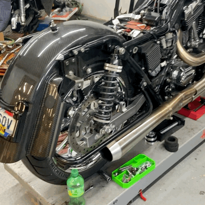 Wide Carbon Fiber Fender for 2008 & earlier Harley Touring Models