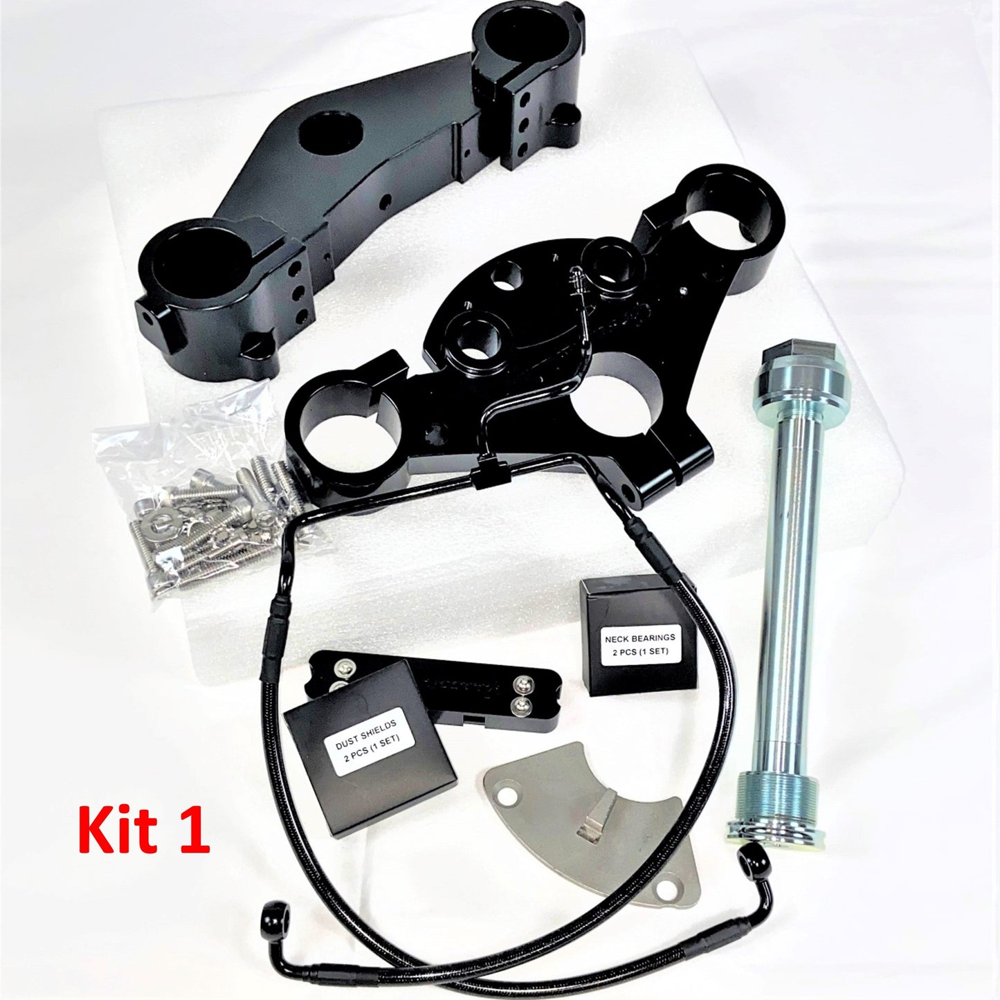 GeezerEngineering 49mm Triple-Tree Conversion Kit (2013 & earlier Touring Models) for Harley