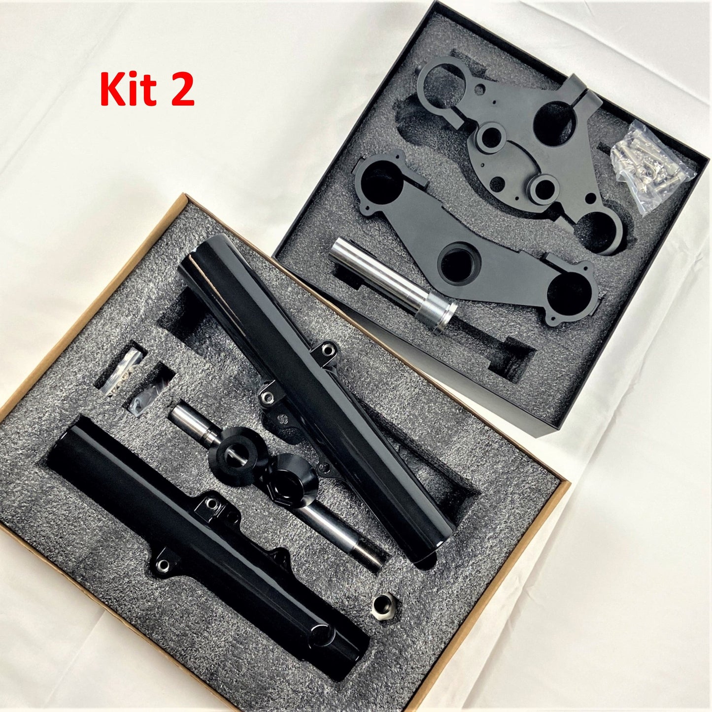 GeezerEngineering Triple-Tree, Fork-Slider Kit 49 mm for Harley 2014 & later Touring
