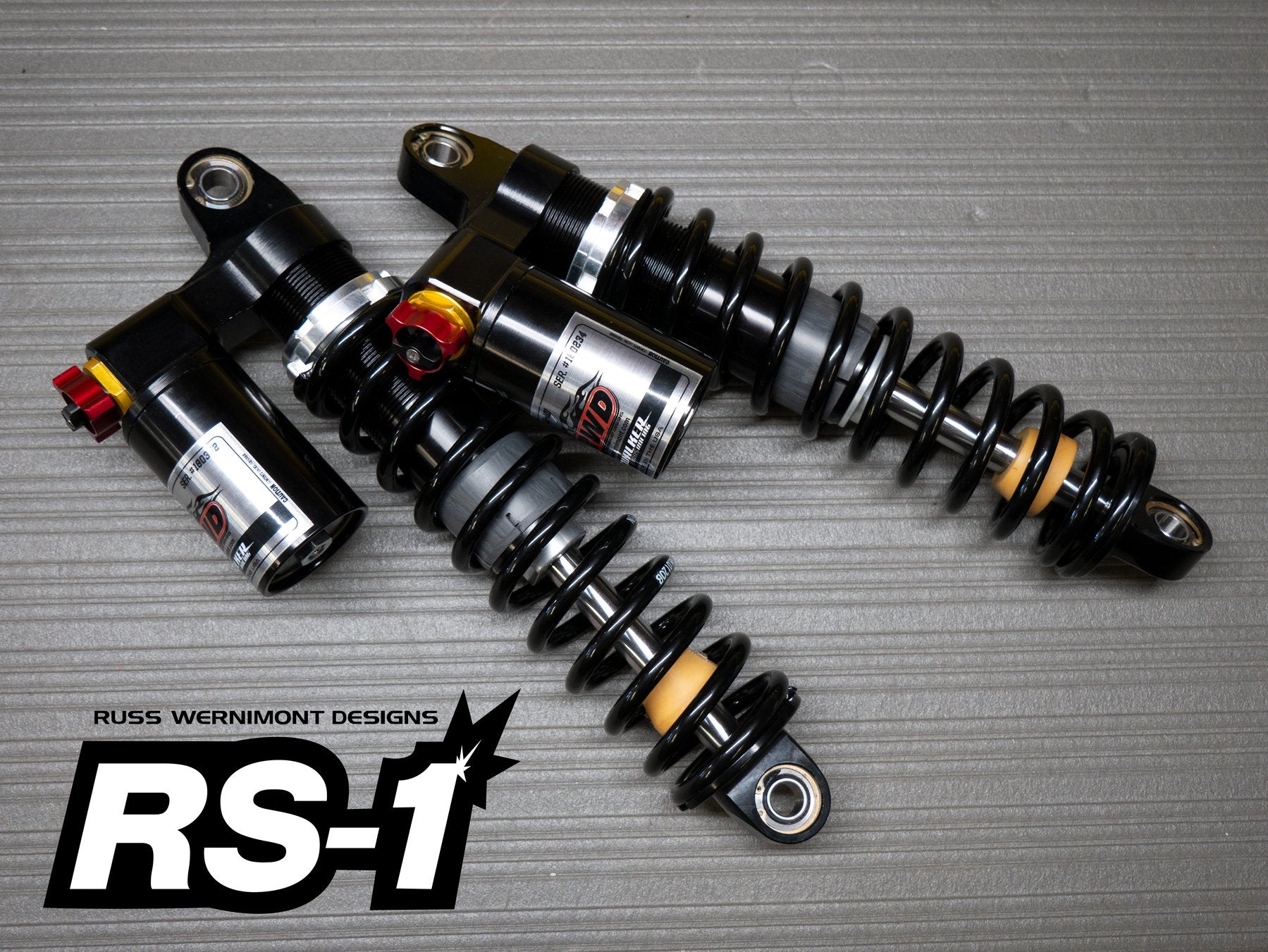 TWOM 11.75" Rear Shocks For Harley Sportster, FXR, XL 883, Forty Eight - Gas Filled