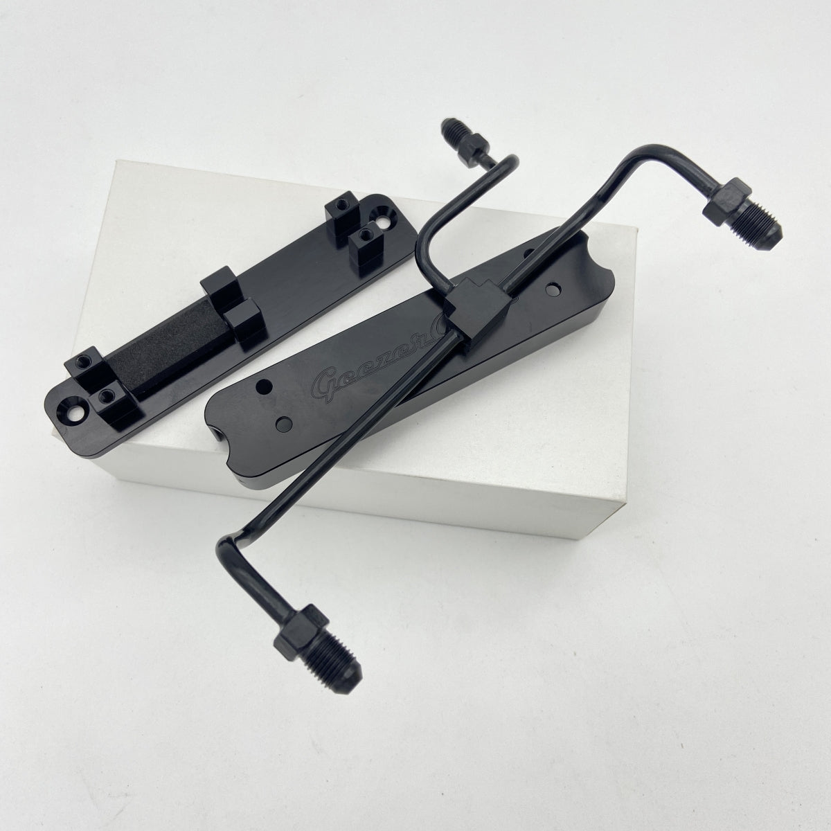 GeezerEngineering Brake Line Tee & Mount for Harley
