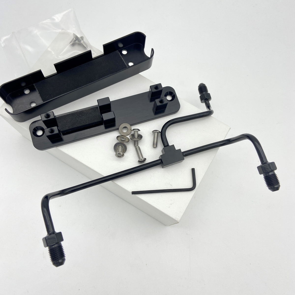 GeezerEngineering Brake Line Tee & Mount for Harley