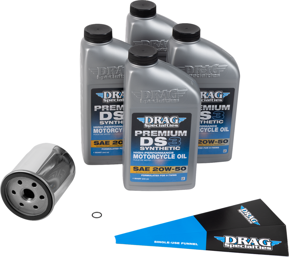 Drag Specialties 20W50 - EVO-XL - Chrome Filter