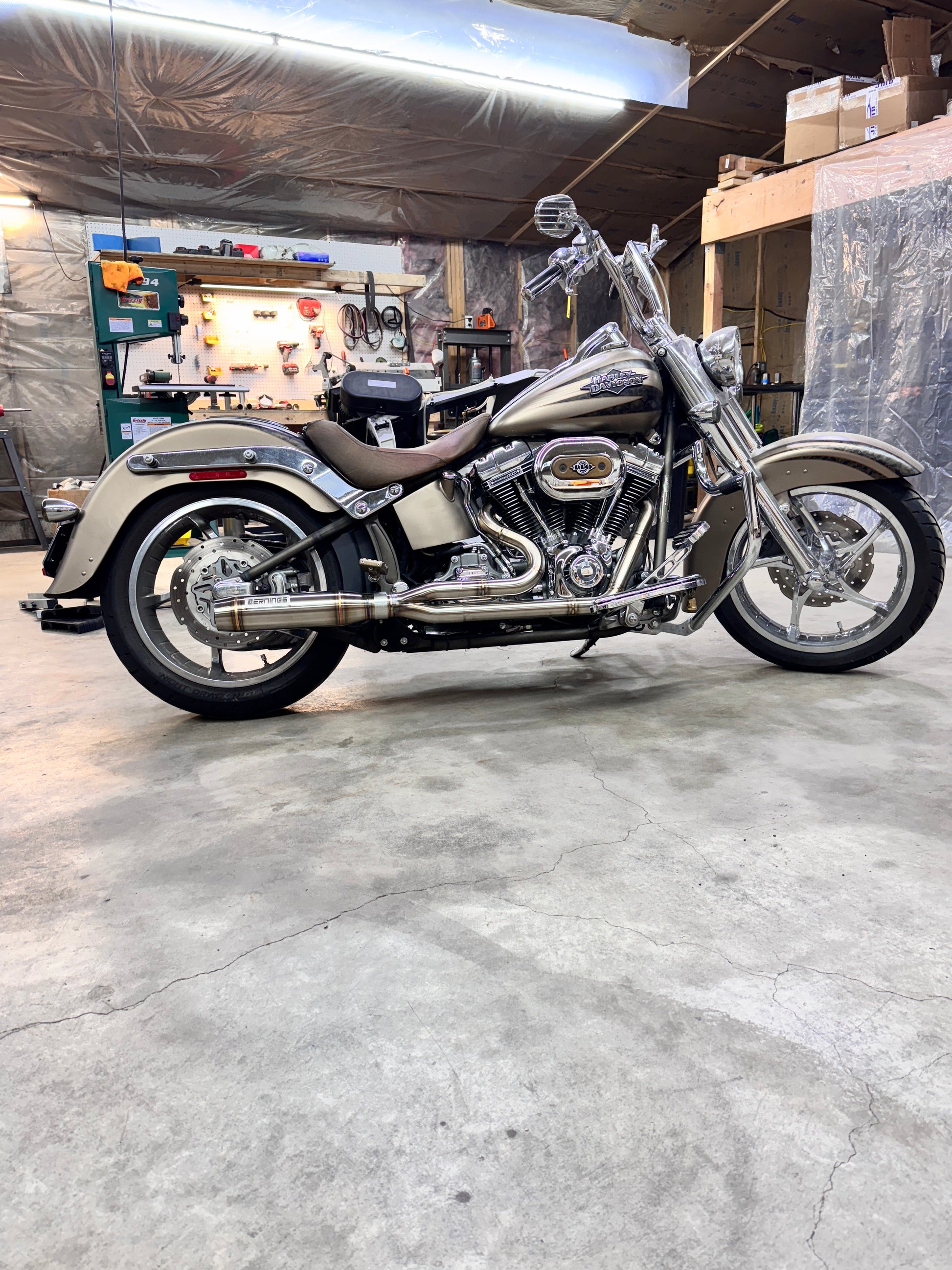 Twin cam softail 2 into 1 exhaust (99-17) Bernings Performance