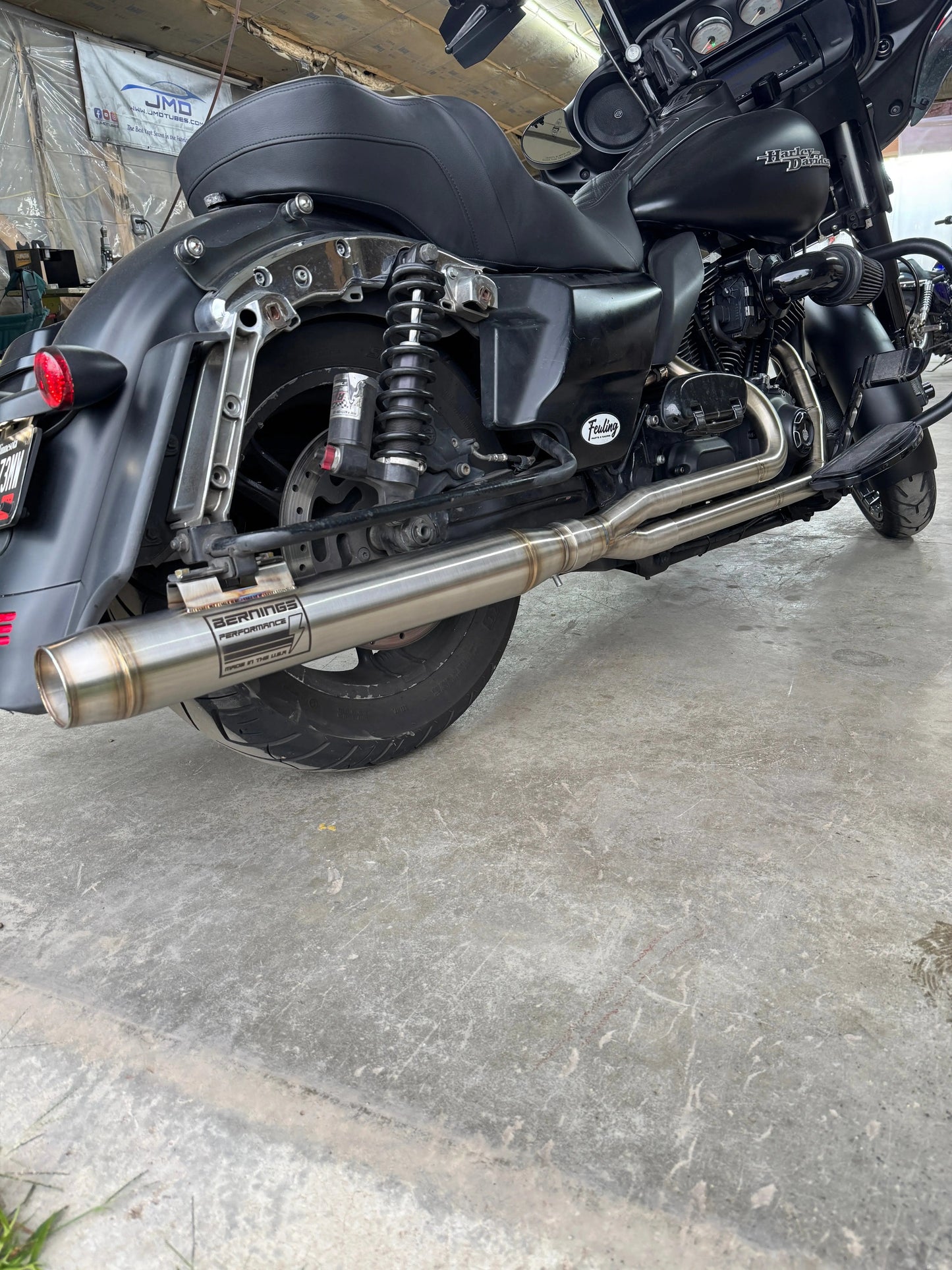 Twin cam touring full length exhaust (07-16) Bernings Performance