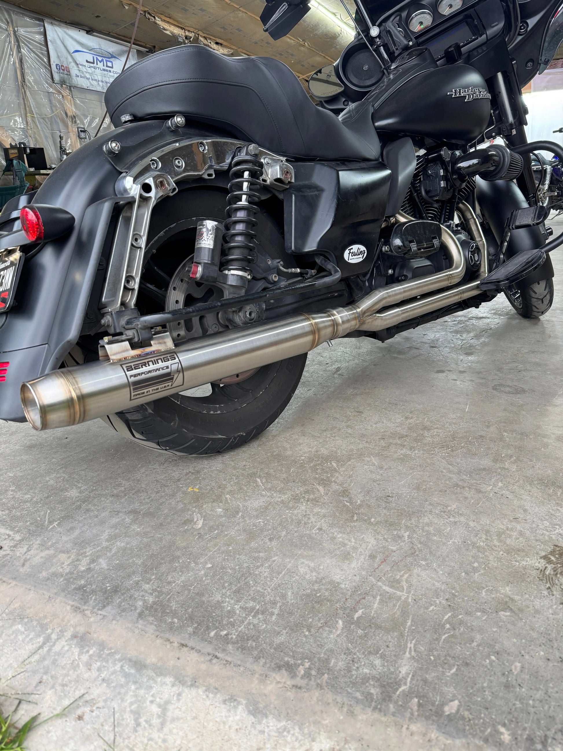 Twin cam touring full length exhaust (07-16) Bernings Performance