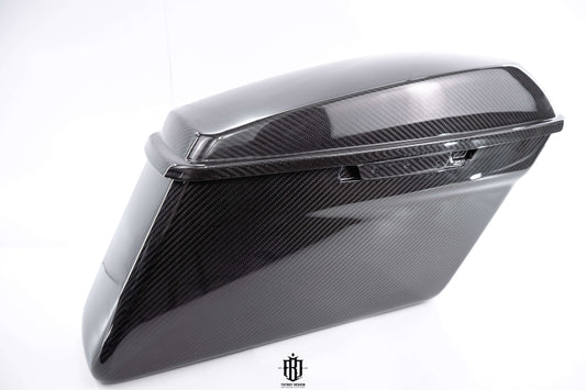 Harley Touring Carbon Fiber Saddle Bags + lids