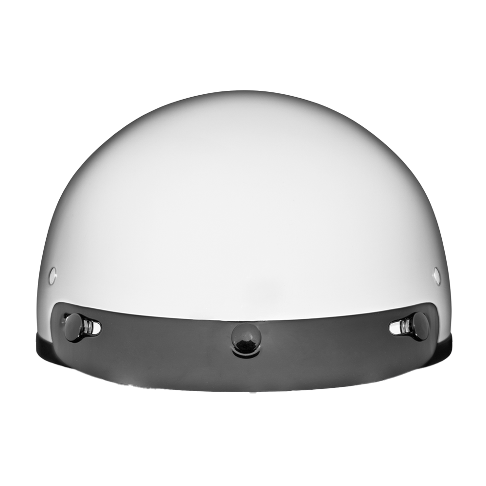 DOT Approved Daytona Skull Cap Half Shell Motorcycle Helmet - Beanie Style for Motorcycles, Cruisers, Scooters, and Mopeds - Hi-Gloss White