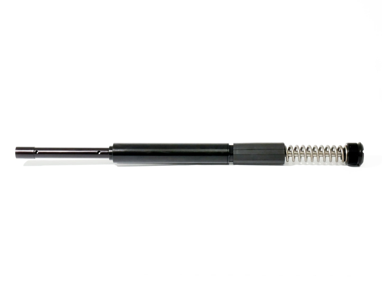 RWD V-Twin motorcycle suspension component, featuring a black cylindrical body and a silver spring, designed for optimal performance.