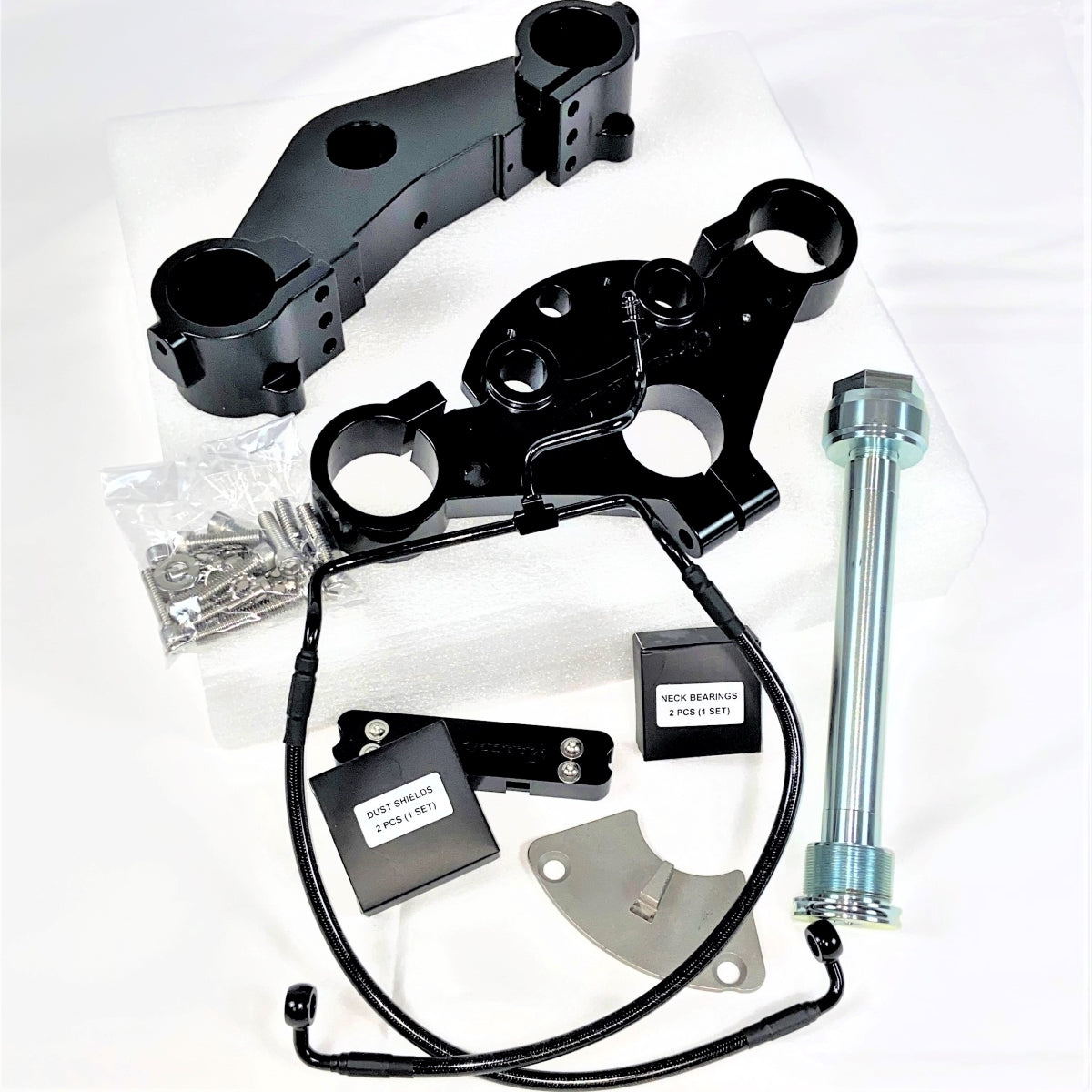 GeezerEngineering Triple-Tree, Fork-Slider, 49 mm Tubes, Rebuild Kit, Cartridges 2013 & earlier Harley Touring
