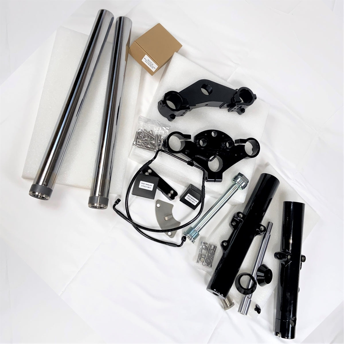 GeezerEngineering Triple-Tree, Fork-Slider, 49 mm Tubes, Rebuild Kit, Cartridges 2013 & earlier Harley Touring