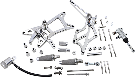 SPEED MERCHANT Mid-Controls - with Pegs - Polished - FL '17-'22 SM-M8FLMIDWP-P