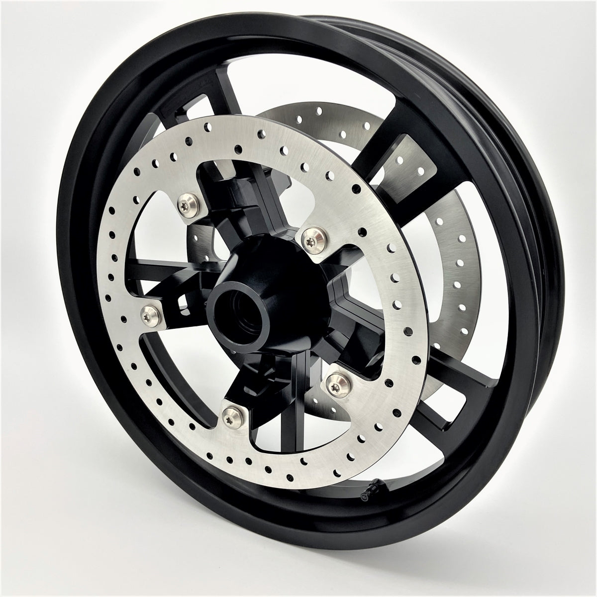 GeezerEngineering 19” or 21” Front Wheel Kit Enforcer Style with 14" Brake Rotors for Harley