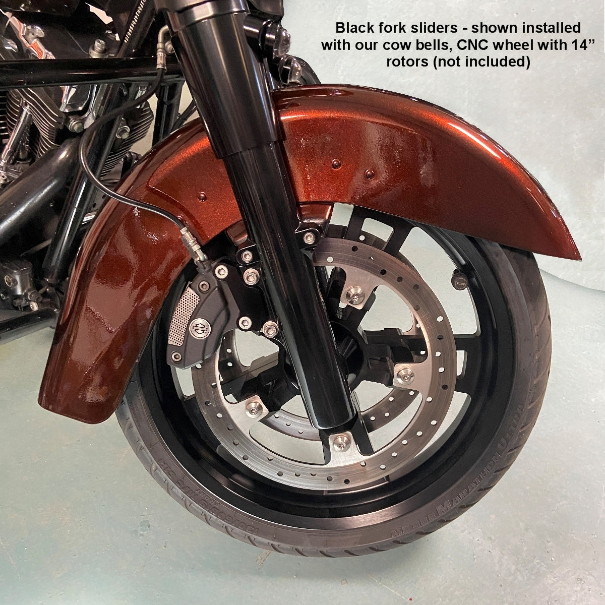 GeezerEngineering 49mm Fork Conversion Harley Touring 2013 & earlier Fender
