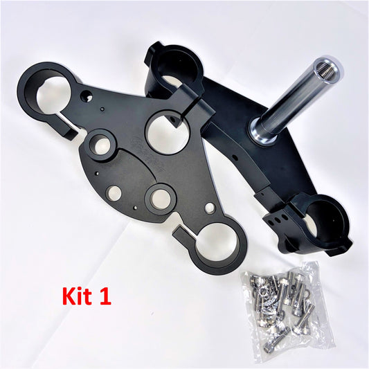 GeezerEngineering Reduced Trail Triple-Tree Kit for Harley 2014 & later Touring Models