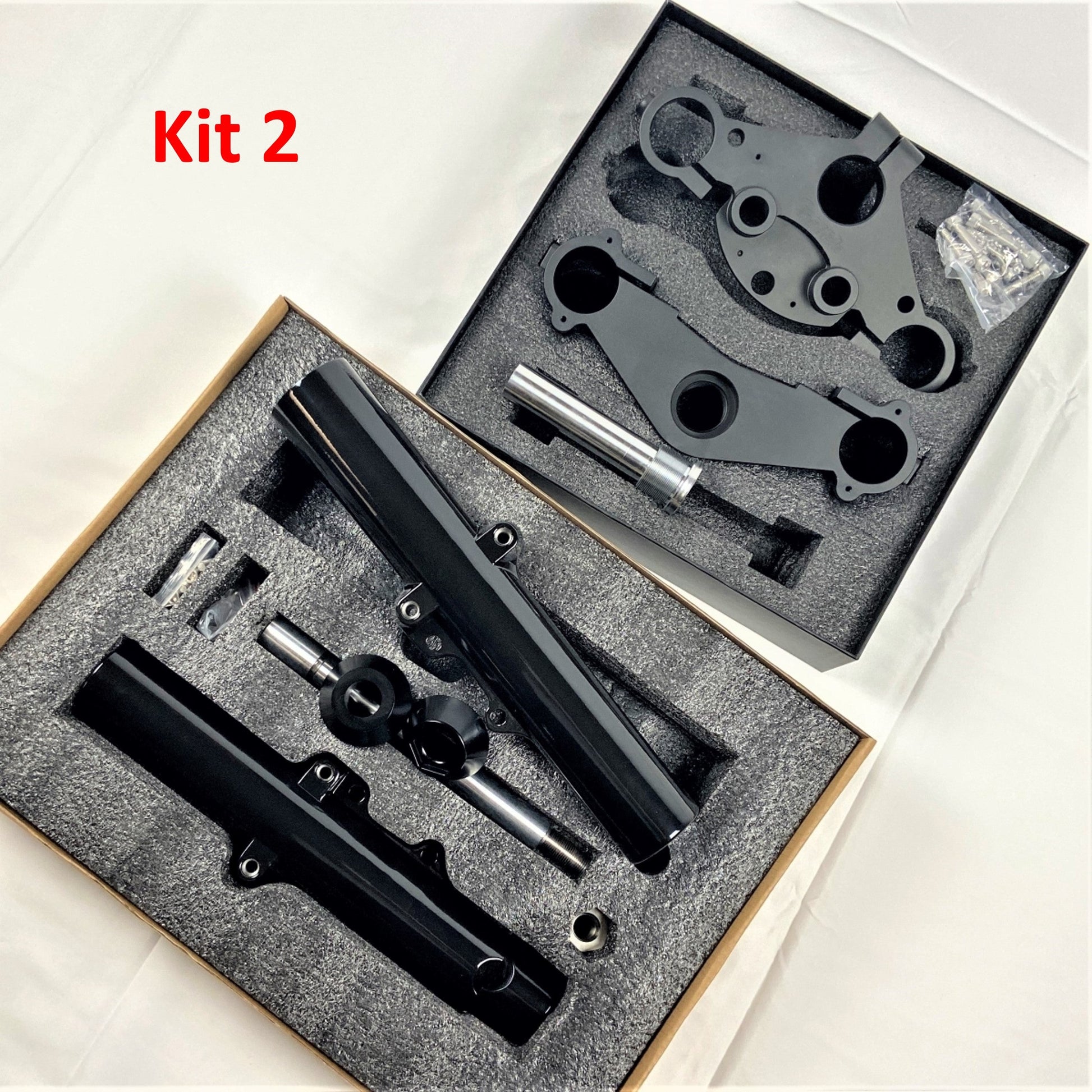 GeezerEngineering Triple-Tree, Fork-Slider Kit 49 mm for Harley 2014 & later Touring