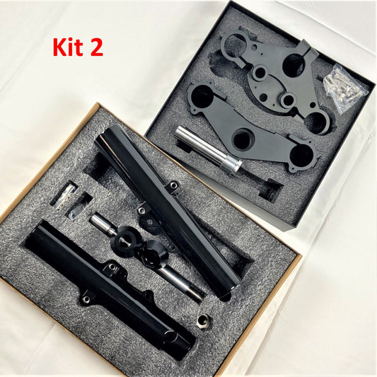 GeezerEngineering Triple-Tree, Fork-Slider Kit 49 mm for Harley 2014 & later Touring