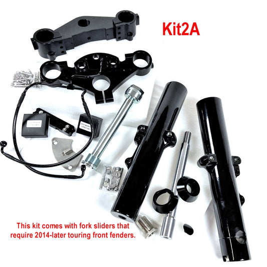 (Stage 2) Geezer Engineering 49mm Conversion Kit- (2013 and Earlier Touring/Baggers)