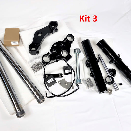 GeezerEngineering Triple-Tree, Fork-Slider, 49 mm Tubes, Rebuild Kit for Harley 2013 & earlier Touring