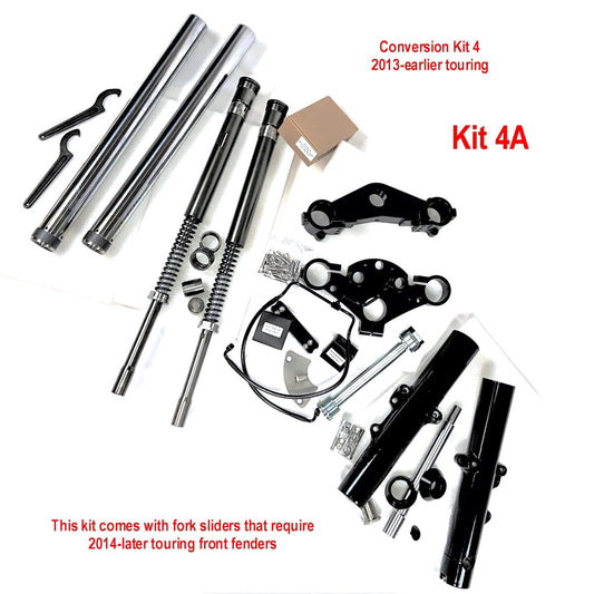 (Stage 4) Geezer Engineering 49mm Conversion Kit- (2013 and Earlier Touring/Baggers)