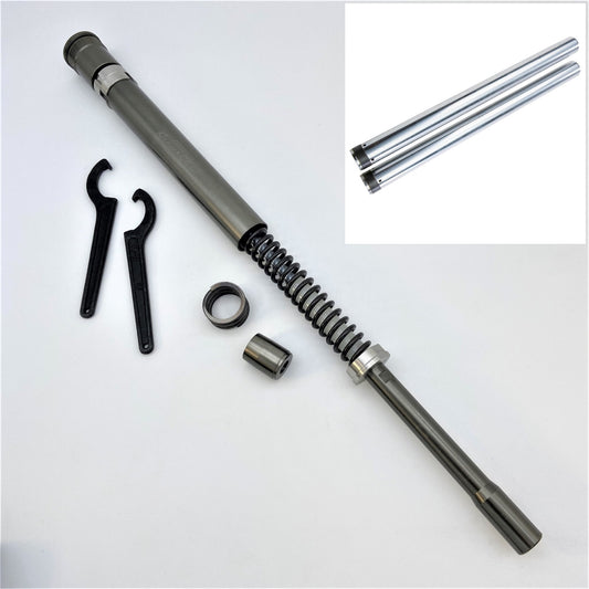 GeezerGlide Cartridges & Suspension Kit for Harley Touring Models running 49mm Fork Tubes (includes Tubes)