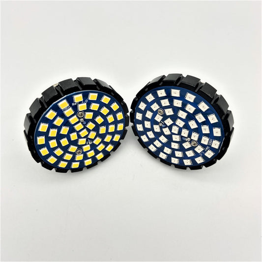GeezerEngineering LED Light Bulb Turn Signals (red or amber) fits 1157 socket for Harley