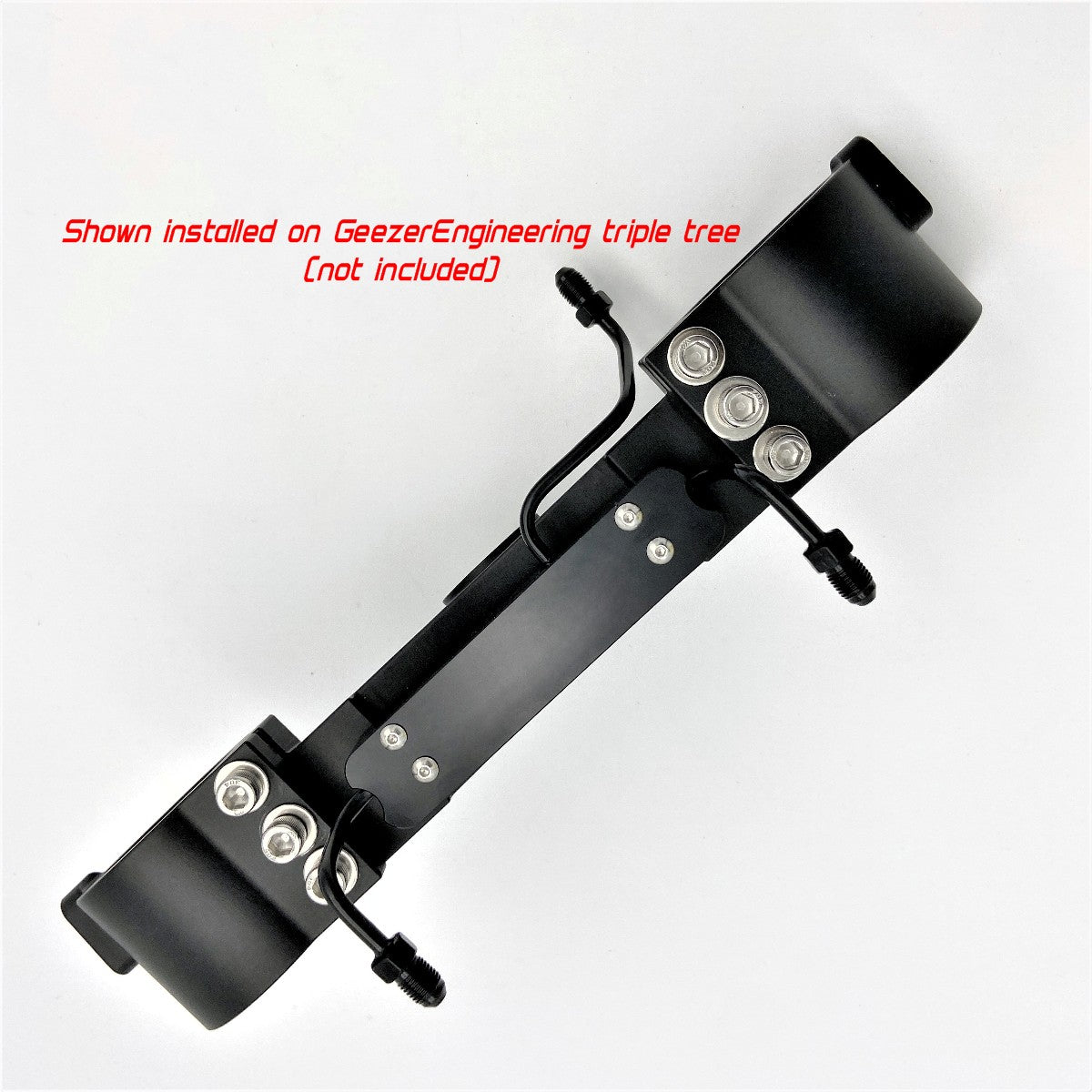 GeezerEngineering Brake Line Tee & Mount for Harley